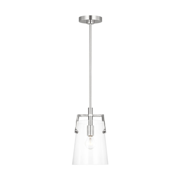 Visual Comfort DJP1261 Crofton 1-lt 8" Small Pendant - Brushed Nickel