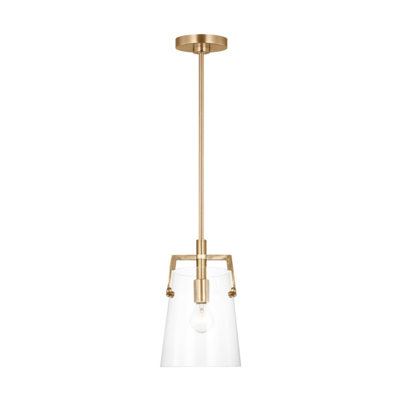 Visual Comfort DJP1261 Crofton 1-lt 8" Small Pendant - Satin Brass