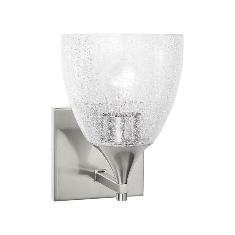Visual Comfort DJV1021 Toffino 1-lt 9" Tall Small Wall Sconce - Brushed Steel/Clear Glass