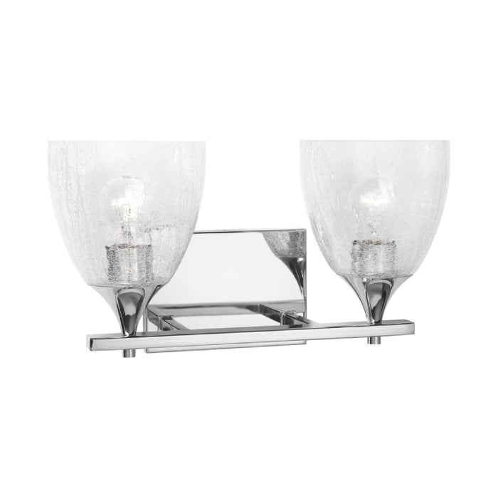 Visual Comfort DJV1022 Toffino 2-lt 16" Vanity Light - Chrome Clear Crackle Glass