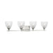 Visual Comfort DJV1024 Toffino 4-lt 36" Vanity Light - Brushed Steel Clear Crackle Glass