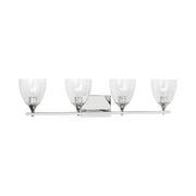 Visual Comfort DJV1024 Toffino 4-lt 36" Vanity Light - Chrome Clear Crackle Glass