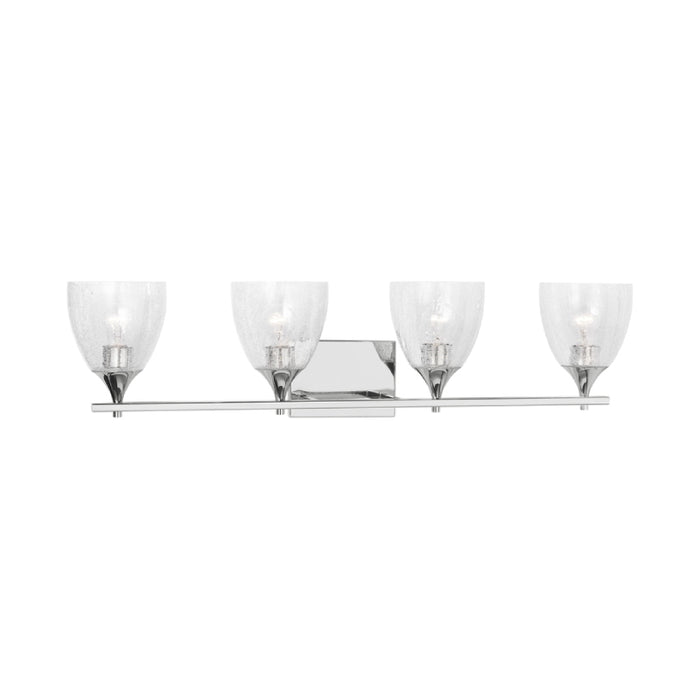 Visual Comfort DJV1024 Toffino 4-lt 36" Vanity Light - Chrome Clear Crackle Glass