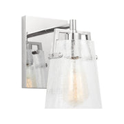 Visual Comfort DJV1031 Crofton 1-lt 9" Tall Small Wall Sconce - Chrome Clear Crackle Glass
