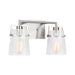 Visual Comfort DJV1032 Crofton 2-lt 15" Vanity Light - Brushed Steel