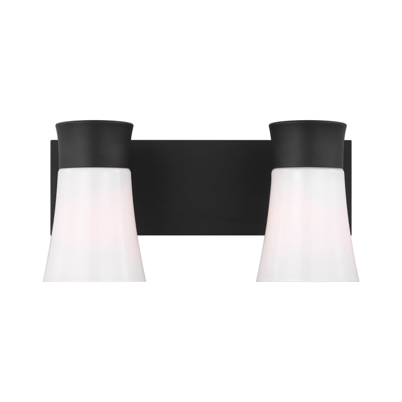 Visual Comfort DJV1082 Roy 2-lt 15" Bath Vanity Sconce - Midnight Black