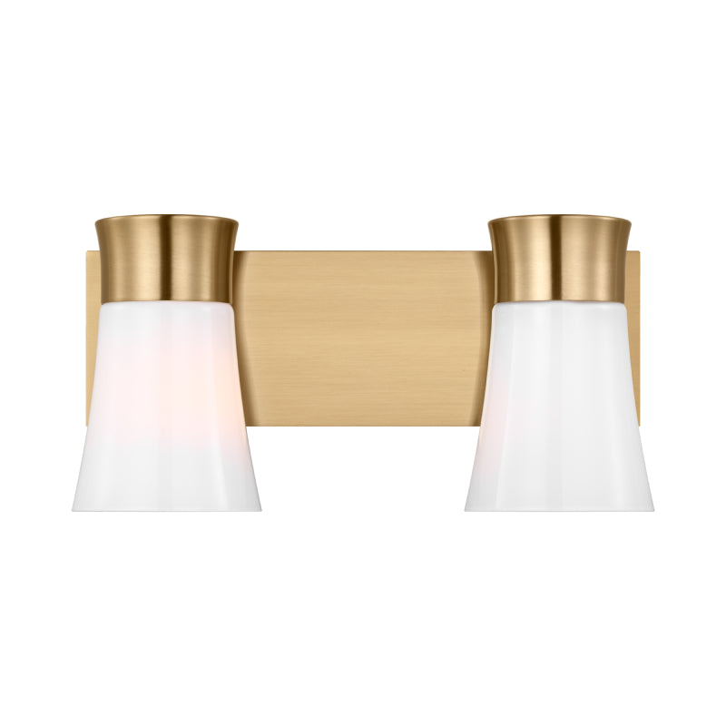 Visual Comfort DJV1082 Roy 2-lt 15" Bath Vanity Sconce - Satin Brass