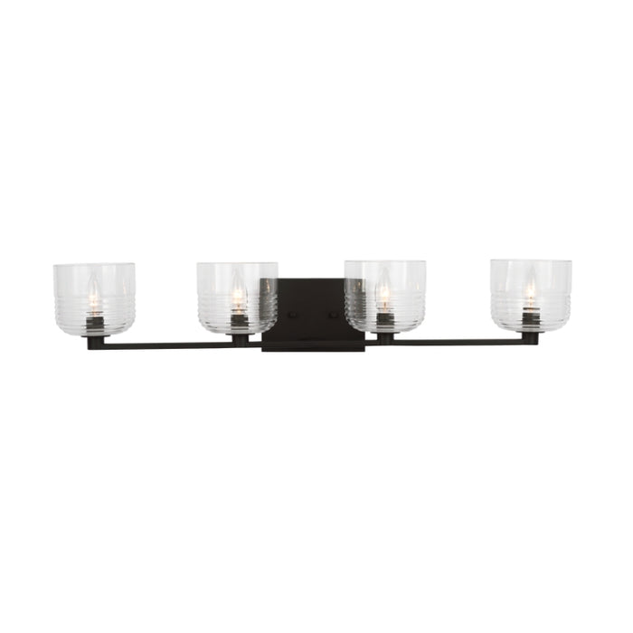 Visual Comfort DJV1114 Lochdale 4-lt 34" Extra Large Vanity Light - Midnight Black