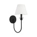 Visual Comfort DJW1111 Elsay 1-lt 16" Tall Small Wall Sconce - Midnight Black