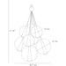 Arteriors Caviar 8-lt 29" Pendant