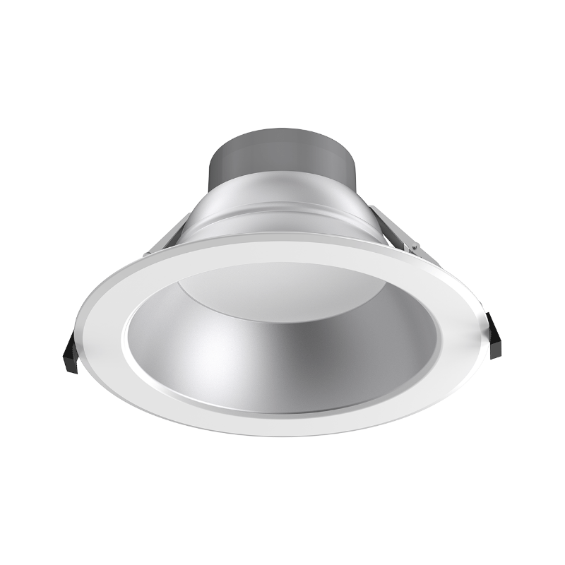 Lotus DL254-10-40W 10" 22W/26W/30W/35W/40W LED Round Commercial Recessed Downlight, 5CCT Selectable - White/Silver