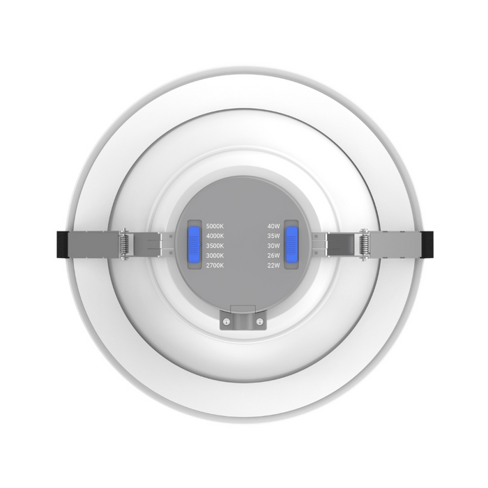 Lotus DL254-10-40W 10" 22W/26W/30W/35W/40W LED Round Commercial Recessed Downlight, 5CCT Selectable