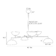 Arteriors DLC23 Evansville 6-lt 42" Chandelier