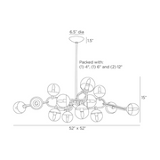 Arteriors DLC30 Hadly 16-lt 52" Chandelier