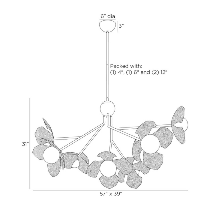 Arteriors DLC32 Generosa 7-lt 57" Chandelier