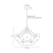 Arteriors DLC33 Helios 9-lt 41" LED Chandelier