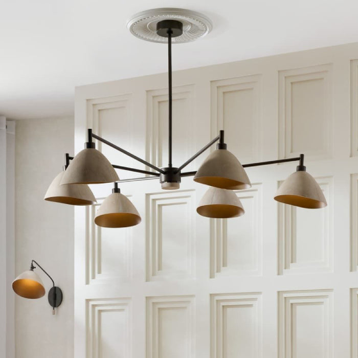 Arteriors DLC36 Inlet 6-lt 53" Round Chandelier