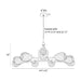 Arteriors DLC38 Smyth 9-lt 54" Round Chandelier