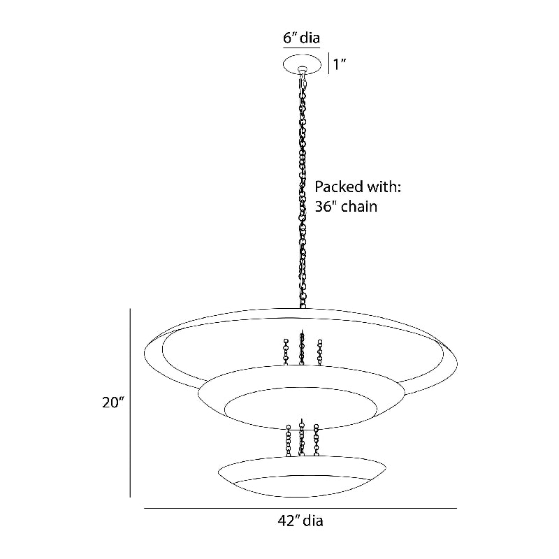 Arteriors DLI07 Florko 8-lt 42" Chandelier