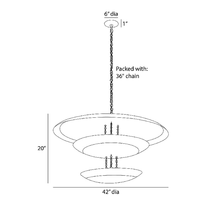 Arteriors DLI07 Florko 8-lt 42" Chandelier