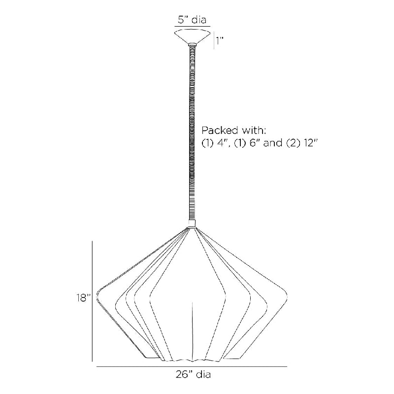 Arteriors DMC27 Fazekas 1-lt 26" Pendant