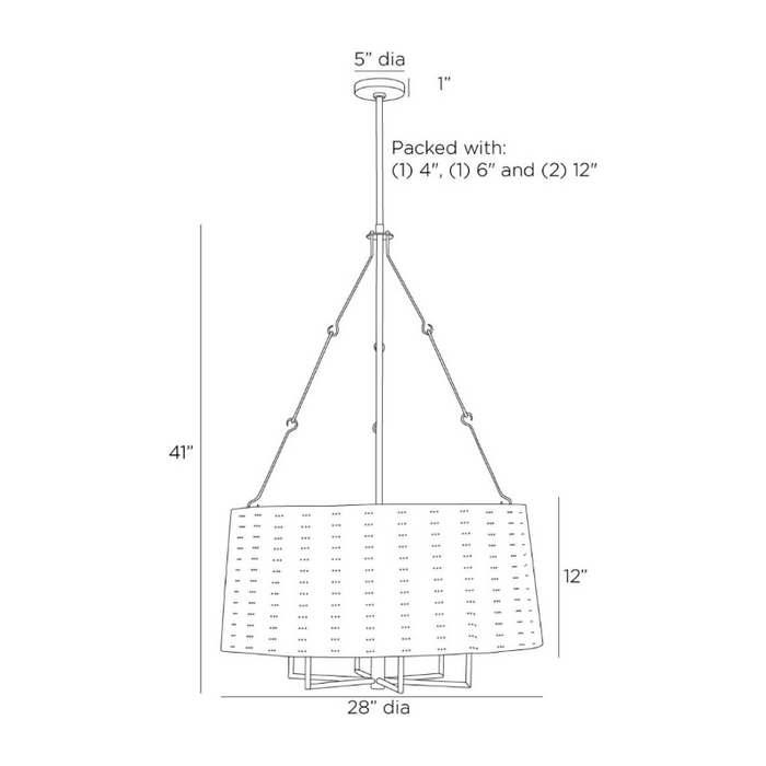 Arteriors DMC31 Felipe 6-lt 28" Chandelier