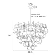 Arteriors DMC33 Jacqueline 8-lt 32" Chandelier