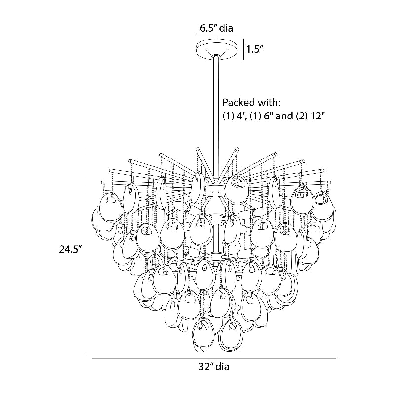Arteriors DMC33 Jacqueline 8-lt 32" Chandelier
