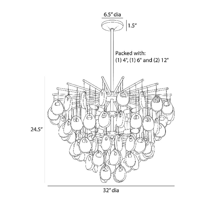 Arteriors DMC33 Jacqueline 8-lt 32" Chandelier