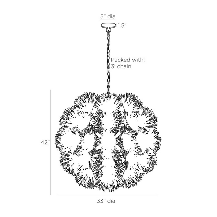 Arteriors DMS04 Winona 8-lt 33" Chandelier