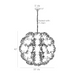 Arteriors DMS04 Winona 8-lt 33" Chandelier