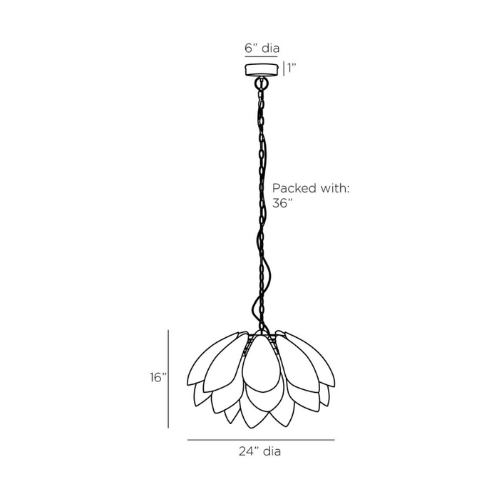 Arteriors DMS09 Ayana 1-lt 24" Chandelier