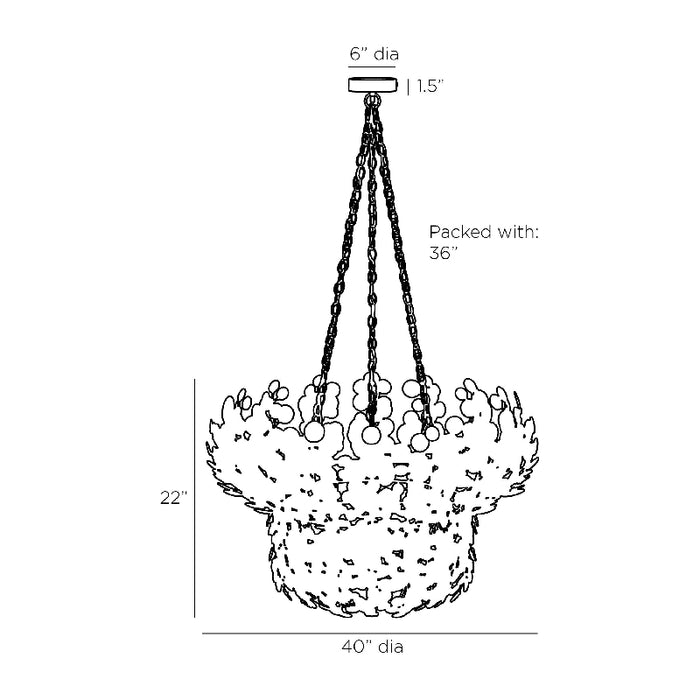 Arteriors DMS14 Bilal 8-lt 40" Chandelier