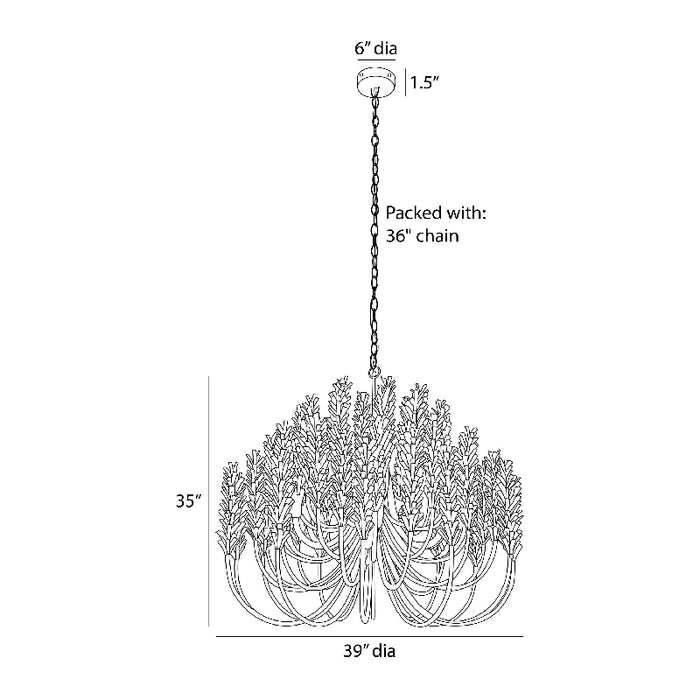 Arteriors DMS20 Kaia 6-lt 39" Chandelier
