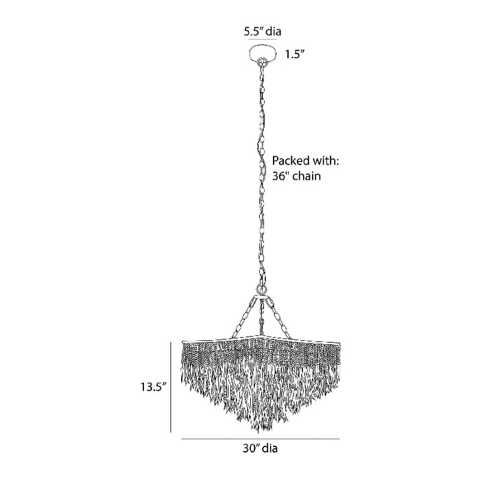 Arteriors DMS22 Josephine 6-lt 30" Chandelier