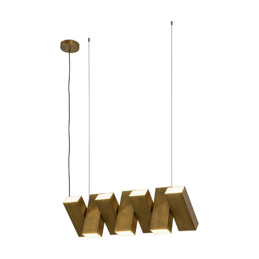 Kuzco LP17435 Domino 14-lt 36" LED Linear Pendant - Vintage Brass