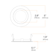 DMF DRD2TR4B 4" Round Baffle Trim