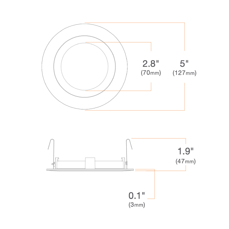 DMF DRD2TR4B 4" Round Baffle Trim