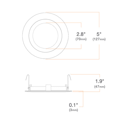 DMF DRD2TR4B 4" Round Baffle Trim