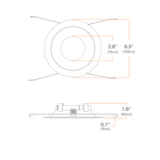 DMF DRD2TR5S 5" Round Beveled Trim