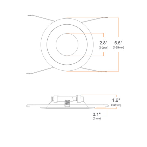 DMF DRD2TR5S 5" Round Beveled Trim