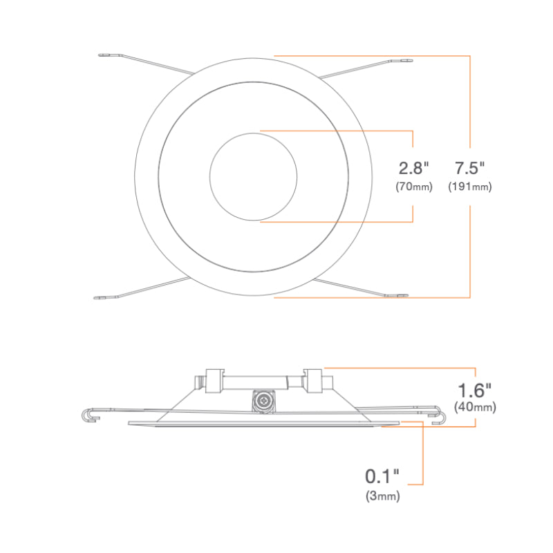 DMF DRD2TR6S 6" Round Smooth Trim