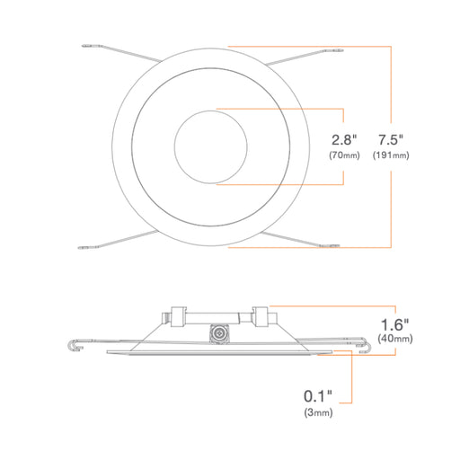 DMF DRD2TR6S 6" Round Smooth Trim