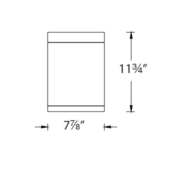 WAC DS-CD0834 Tube Architectural 8" 34W LED Outdoor Ceiling Mount