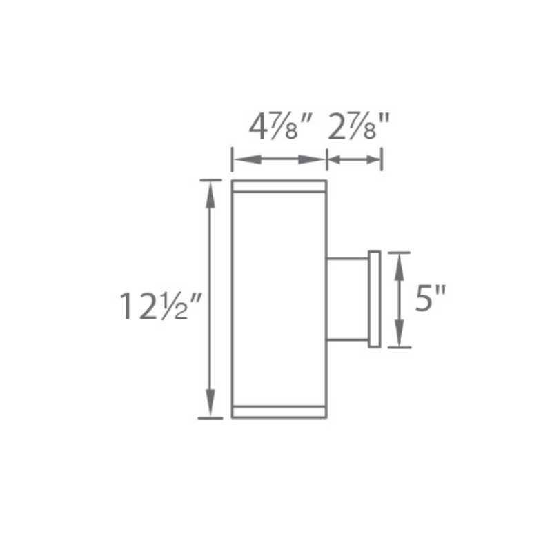 WAC DS-WD05-U Tube Architectural 5" 22W LED Ultra Narrow Double Wall Mount