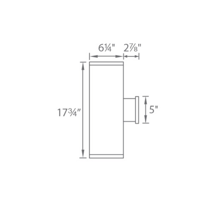 WAC DS-WD06-U Tube Architectural 6" 22W LED Ultra Narrow Double Wall Mount