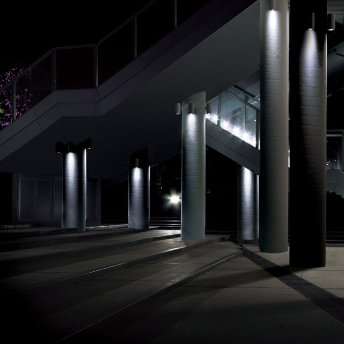 WAC DS-WS05 Tube Architectural 5" 25W Single LED Outdoor Wall Mount, 33° Beam
