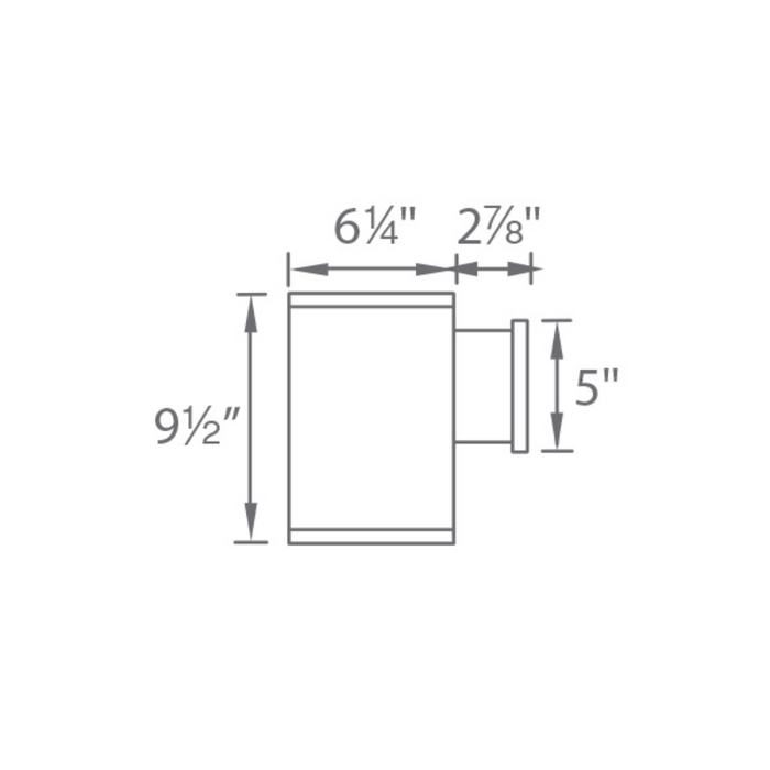 WAC DS-WS06-U Tube Architectural 6" 11W LED Ultra Narrow Single Wall Mount