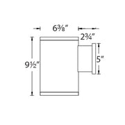 WAC DS-WS06 Tube Architectural 6" 35W LED Single Wall Mount, 38° Beam