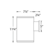 WAC DS-WS08 Tube Architectural 8" 46W 35° Single Sided LED Outdoor Wall Mount